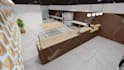create a modern aesthetic cafe or restaurant interior design