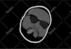 design a minimalist face silhouette, stencil, face logo