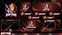 create elegant twitch overlay, twitch logo, panels, alerts and screens