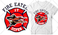 do premium quality firefighter logo hoodie and tshirt design