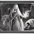 draw detailed gothic dark art illustration, engraving style