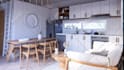 interior 3d renders and 360 panorama of apartment, house