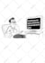 draw black and white funny cartoon line art