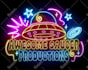 design  3d neon logo, neon sign and neon light effect design