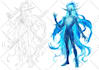 draw 2d sprite, fantasy game art, dnd, and character design