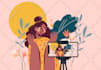 draw beautiful, flat vector illustrations