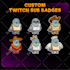 create express custom twitch sub badges, twitch emotes