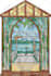 draw custom stained glass illustrations for prints and bookmarks