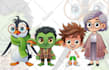 create vector cartoon character design for animation and game