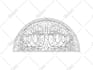 draw stained glass design illustration