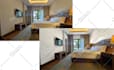change rug, painting, splashback, tiles and wall color etc