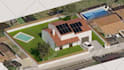 do 3d modeling of solar project with realistic render views