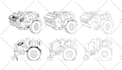 black white vector illustration