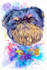 draw pet portrait in different rainbow styles