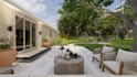 design  landscape, backyard, frontyard, garden, patio, and 3d rendering