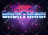 make digital 80s retro style text logo of synthwave effects