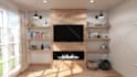 do 3d living room interior design and realistic rendering