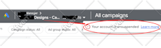 fix google ads suspension issue on appeal