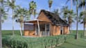 design a 3d sketchup model and interior renders of bedroom and living room