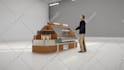 design a 3d trade booth, exhibition stand, stall, booth, or kiosk
