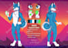 fursona ref sheet detailed, furry ref