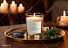 do minimal candle label design, DIY candle care sticker, candle jar 3d mockup