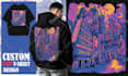 do creative pop illustration designs for t shirts and merch