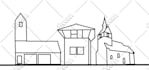 draw city silhouette  city skyline landscape silhouette