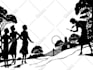 do city silhouette landscape silhouette skyline illustration