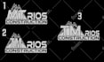 do real estate, construction, excavation, crane, bulldozer and trucking logo