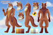 draw reference sheet card of your character desing