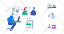 draw vector illustration and icons for web or mobile app