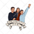 draw cartoon vector portrait from your group or team photo