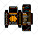 create box packaging dieline, product label, and print ready design