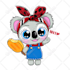 design cute animals emoticon, stickers, character, chibi