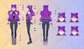 draw character sheet in anime style