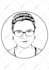 draw high quality black and white portrait illustration