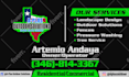 create landscape, cleaning, power washing, lawn care business card
