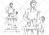 draw artwork illustration with engraving style
