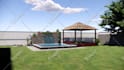 create a 3d design of your patio and backyard