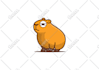 cute animal mascot cartoon logo character