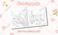 draw cute line art illustration for bold easy coloring page