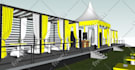 draw 3d with sketchup from eksisting building and landscape