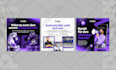 design amazing social media posts graphics for facebook, instagram ads