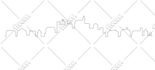 draw city skyline silhouette outline  landmark cityscape illustration