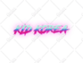 make digital 80s retro style text logo of synthwave effects