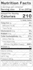 do fda,cfia and UK product nutrition facts label