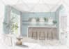 make living room interior sketch, illustration