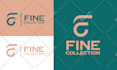 create 3d minimalist lettering logo design