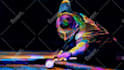 potrait color abstract art illustration